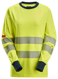 ProtecWork,långärmad t-shirt i dammodell, varselplagg klass 3/2