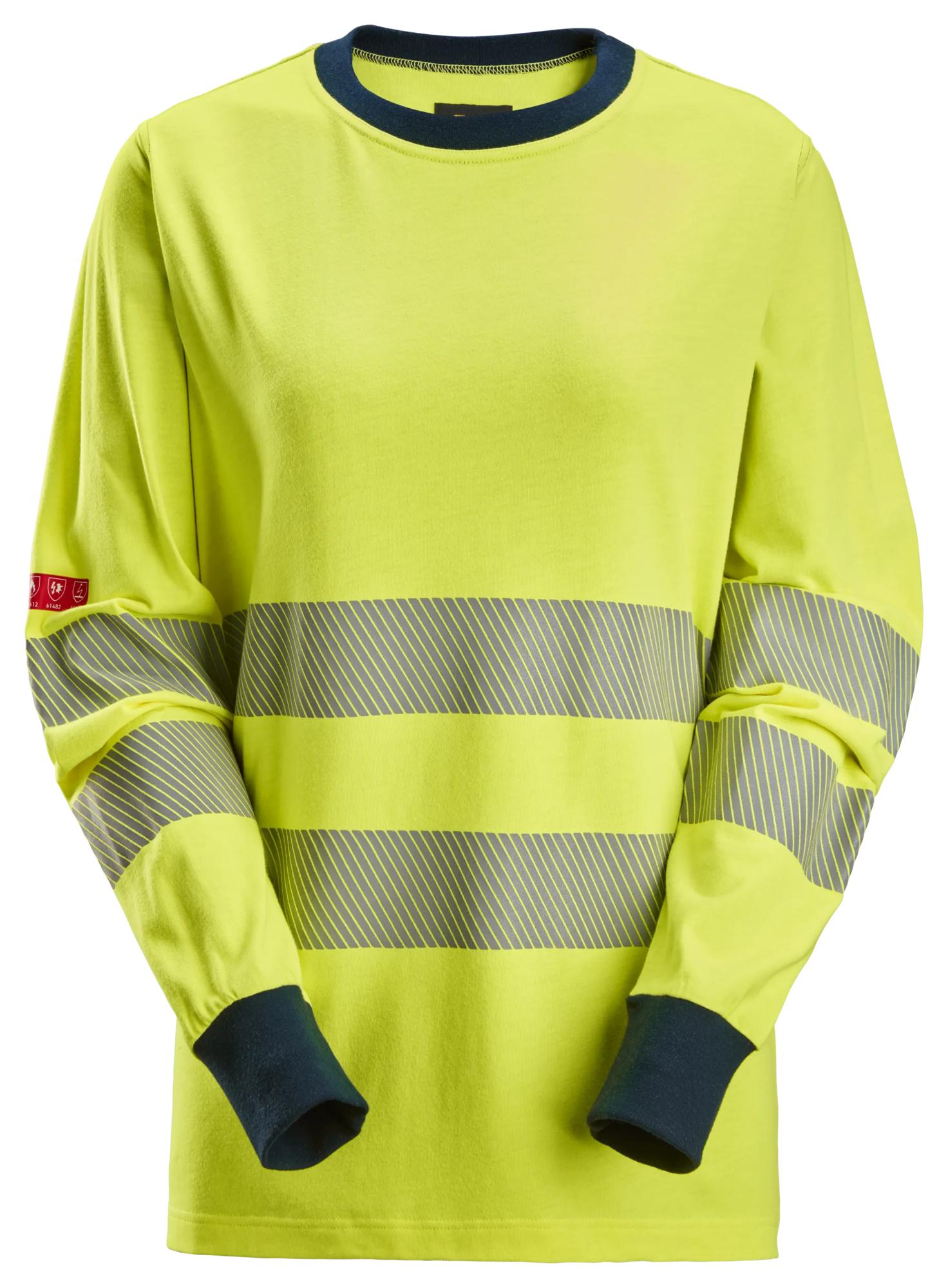 ProtecWork,långärmad t-shirt i dammodell, varselplagg klass 3/2