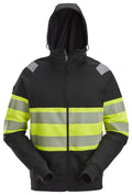 High-Vis, Varselhuvtröja med hellång dragkedja, klass 1