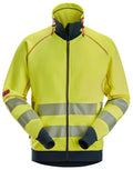 ProtecWork, sweatshirt med hellång dragkedja och ljusbågsskydd, varsel klass 3/2