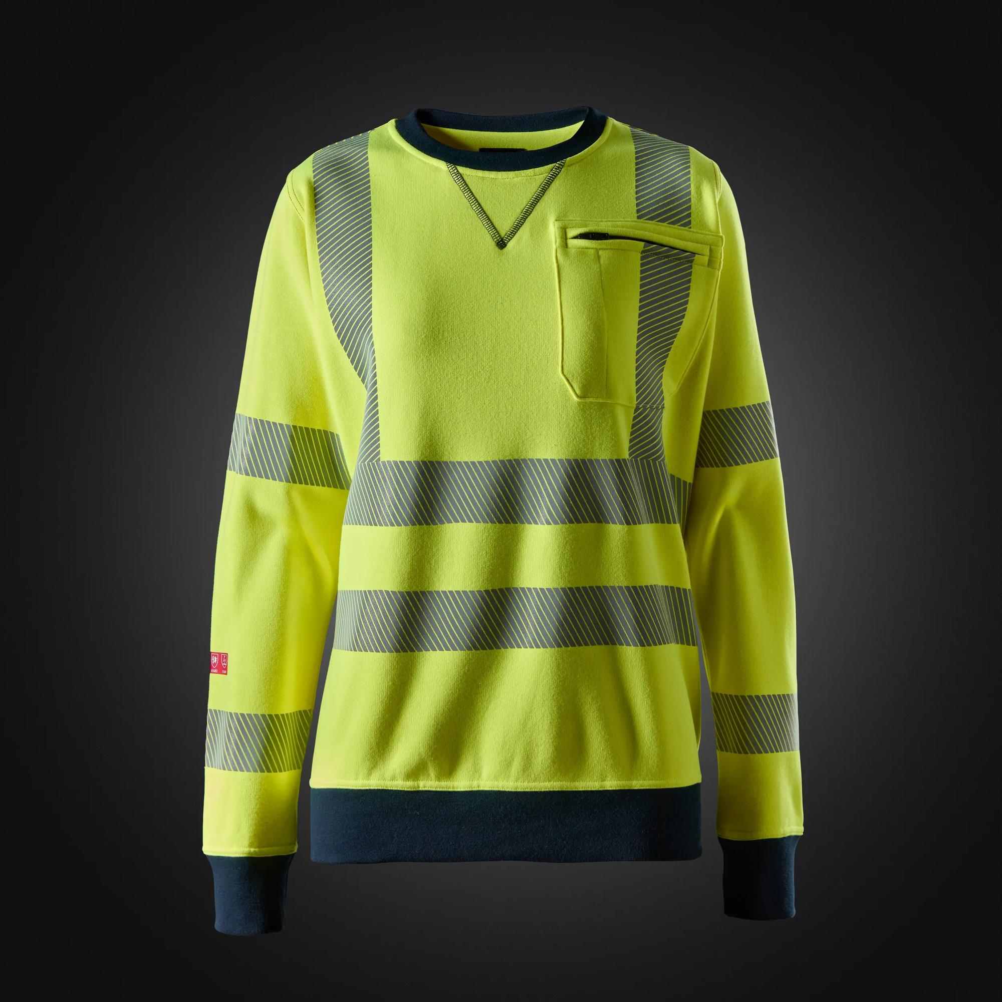 ProtecWork, sweatshirt i dammodell, varselplagg klass 3/2