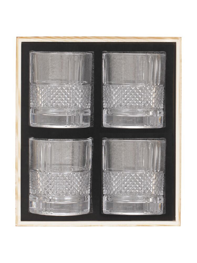 Roterande whiskeyglas 4-pack