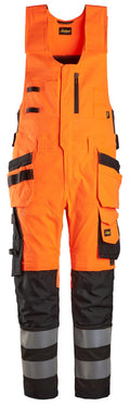 High-Vis, Varselhängselbyxor med hölsterfickor, klass 2