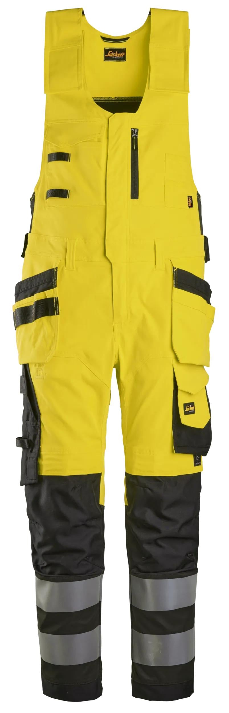 High-Vis, Varselhängselbyxor med hölsterfickor, klass 2