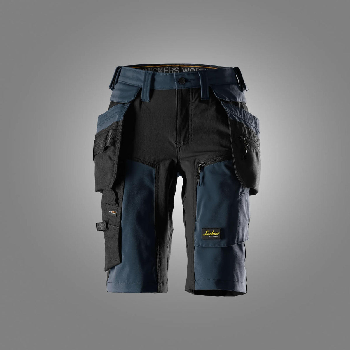 AllroundWork, Damshorts med stretch och avtagbara hölsterfickor