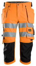 High-Vis, Varselpiratbyxor stretch med hölsterfickor, klass 1/2