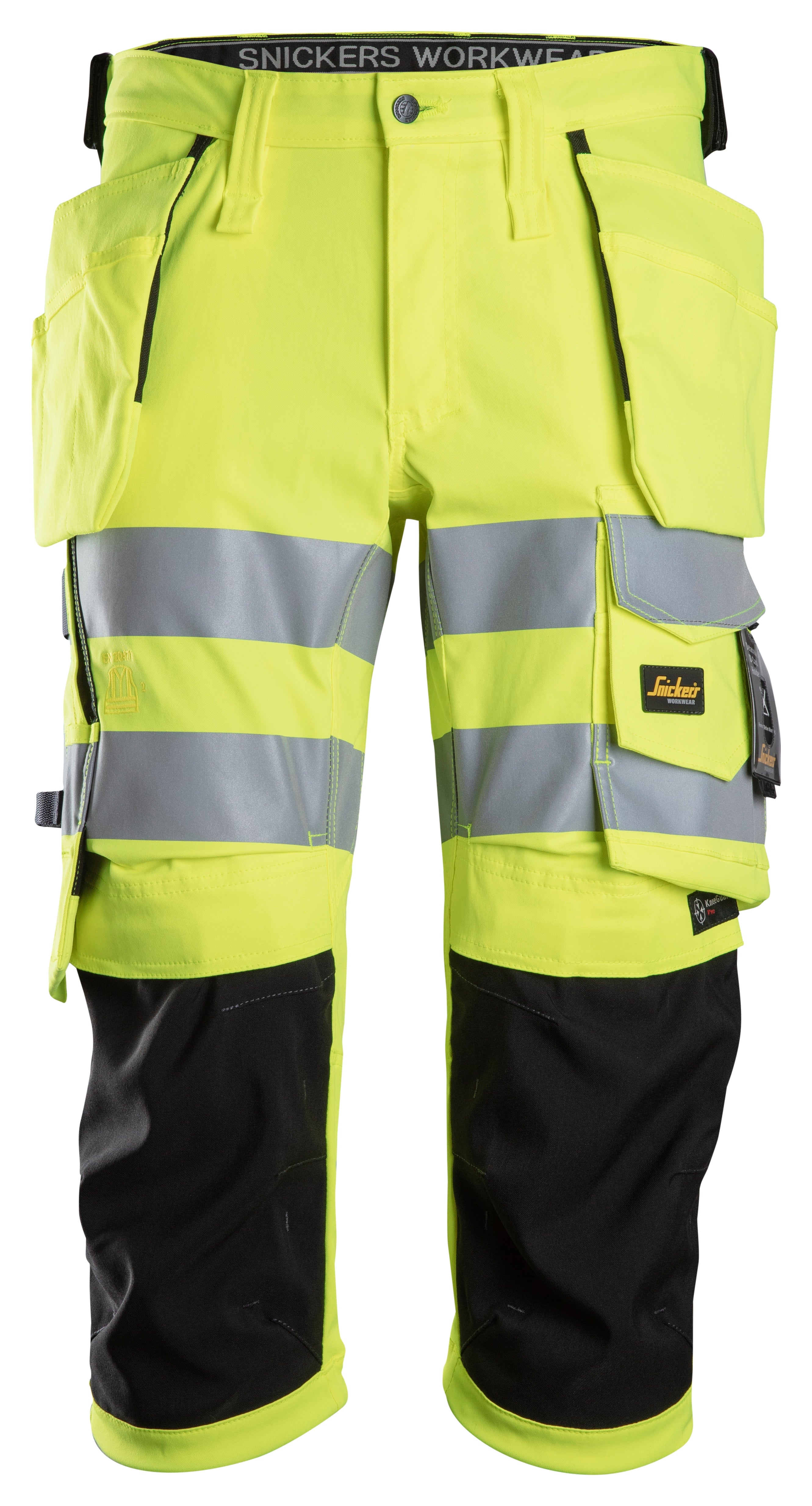 High-Vis, Varselpiratbyxor stretch med hölsterfickor, klass 1/2