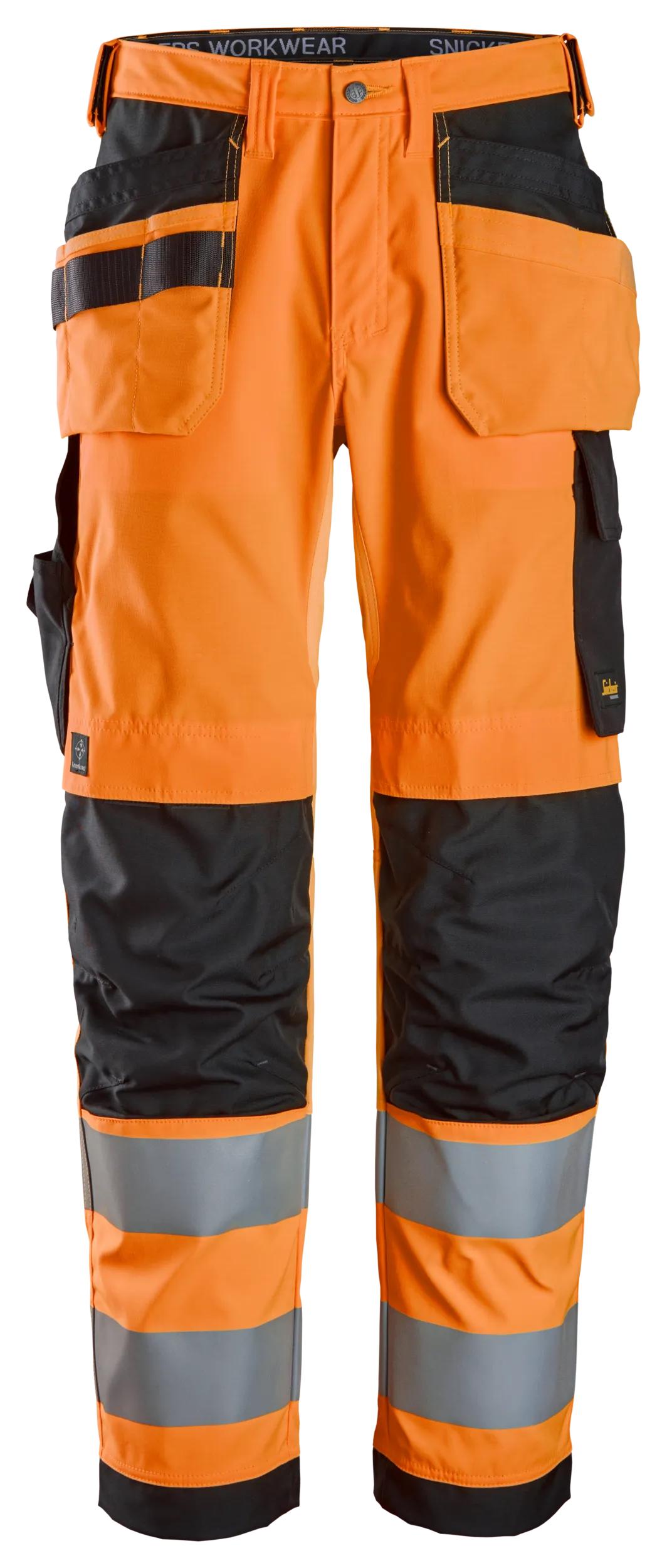 High-Vis, Varselbyxor med hölsterfickor, klass 2