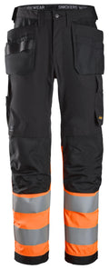 High-Vis, Varselbyxor med hölsterfickor, klass 1