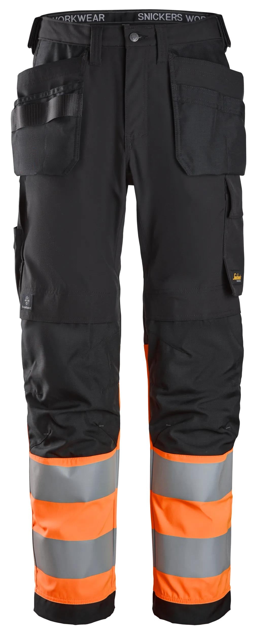 High-Vis, Varselbyxor med hölsterfickor, klass 1