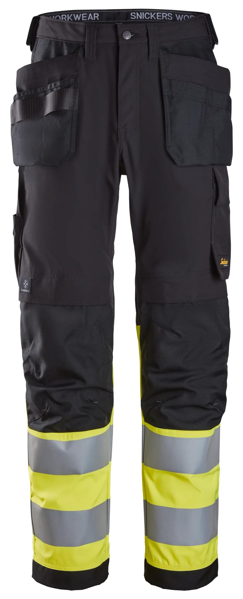 High-Vis, Varselbyxor med hölsterfickor, klass 1
