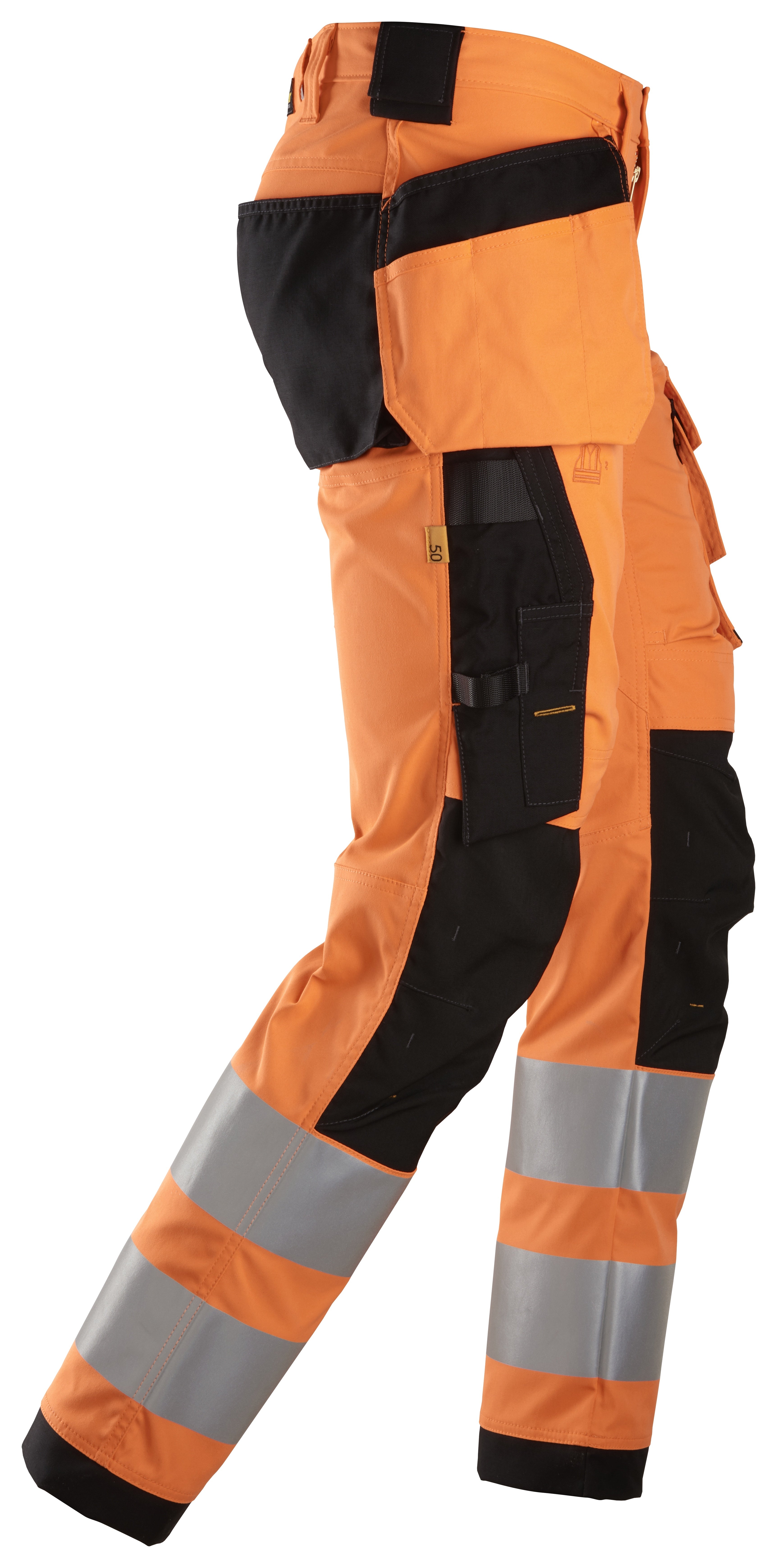 High-Vis, Varselbyxor med stretch och hölsterfickor, klass 2