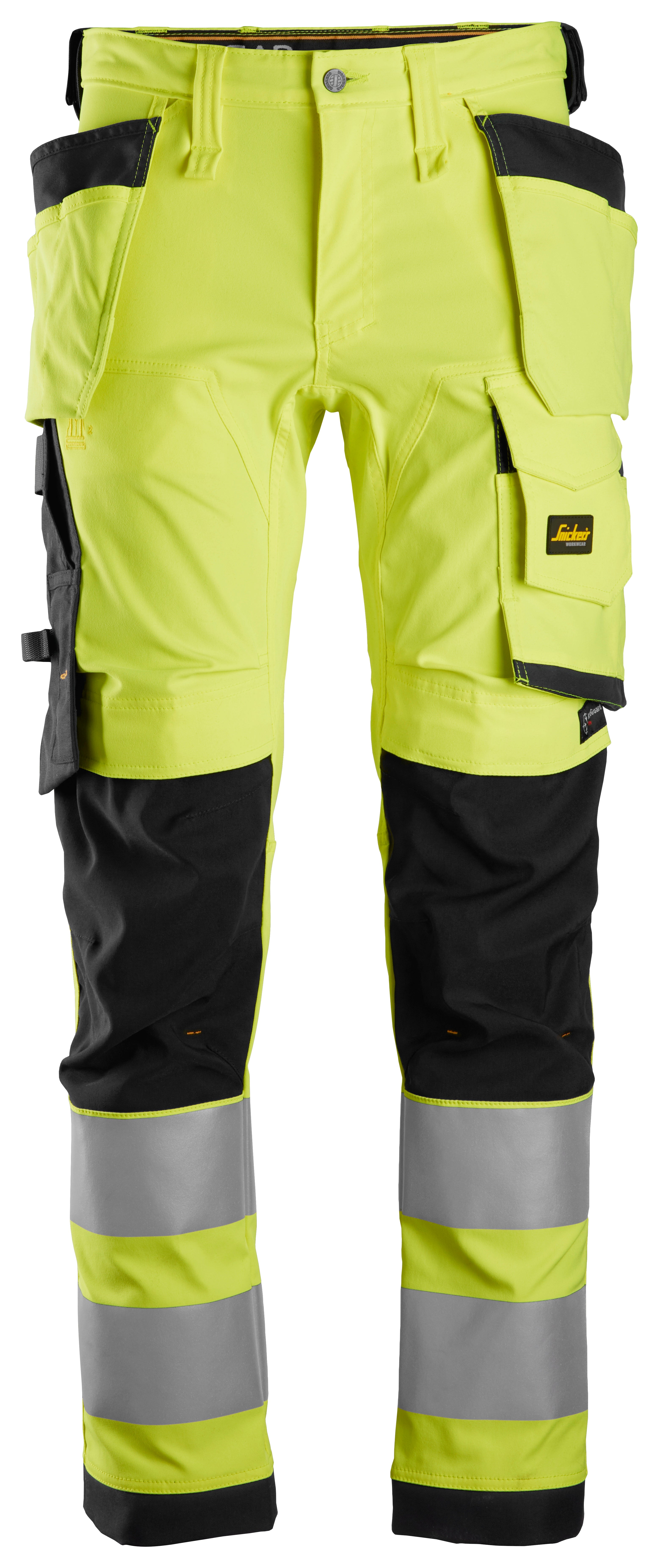 High-Vis, Varselbyxor med stretch och hölsterfickor, klass 2