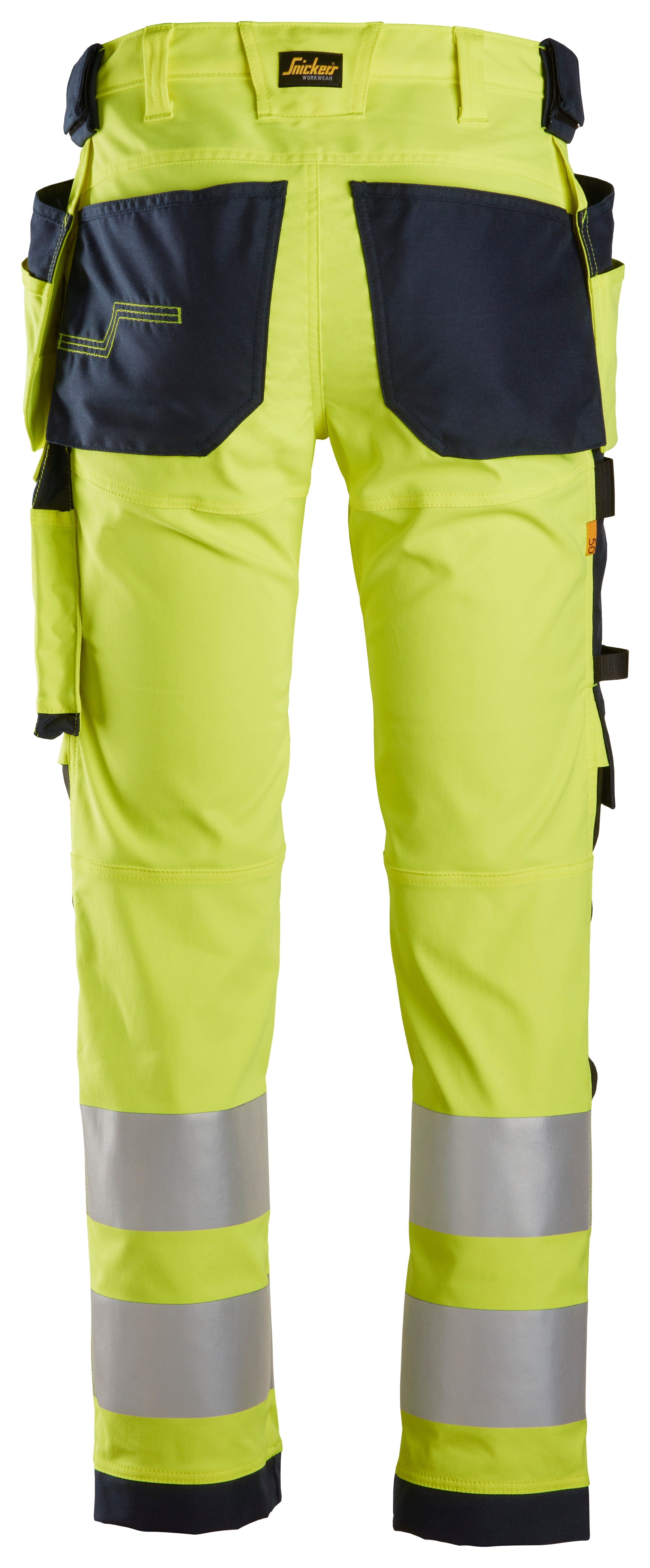 High-Vis, Varselbyxor med stretch och hölsterfickor, klass 2