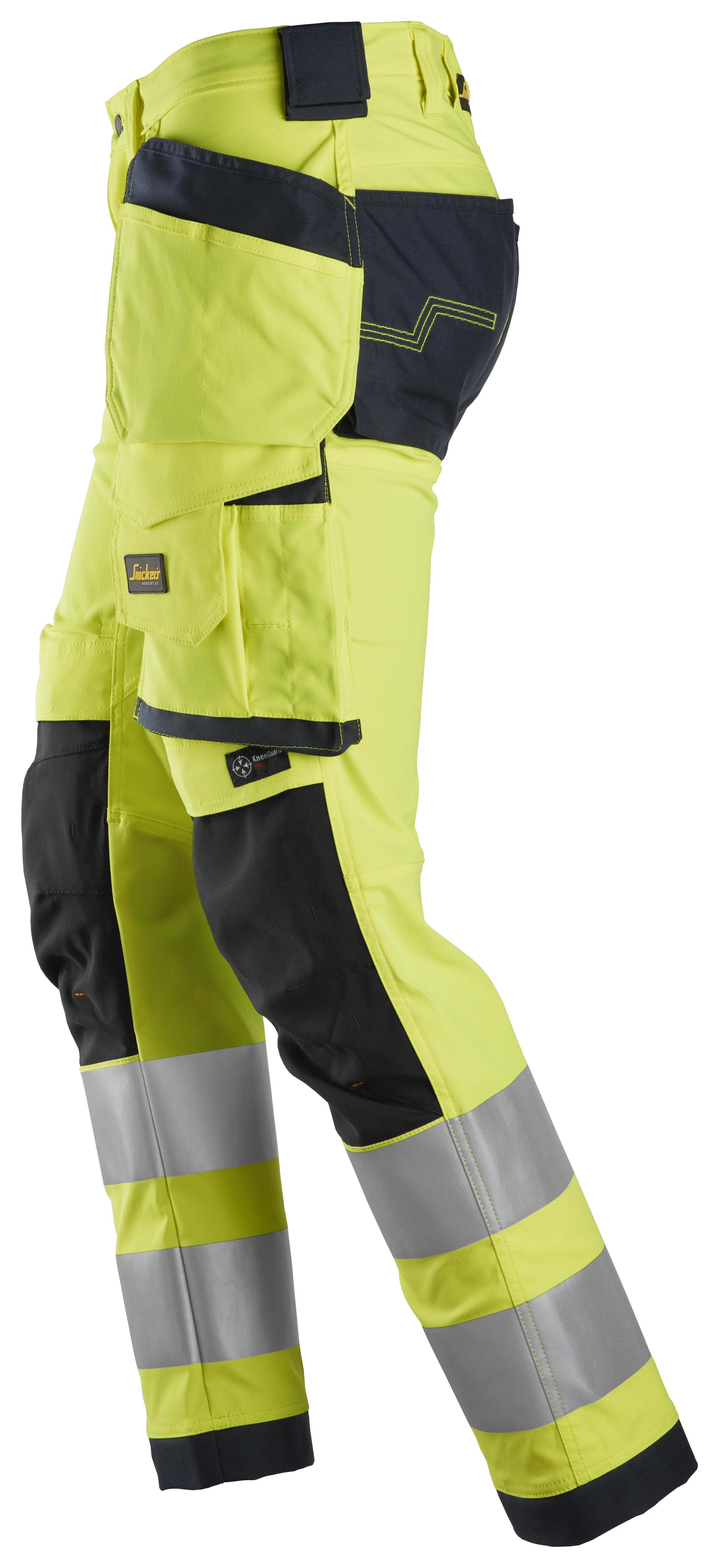 High-Vis, Varselbyxor med stretch och hölsterfickor, klass 2