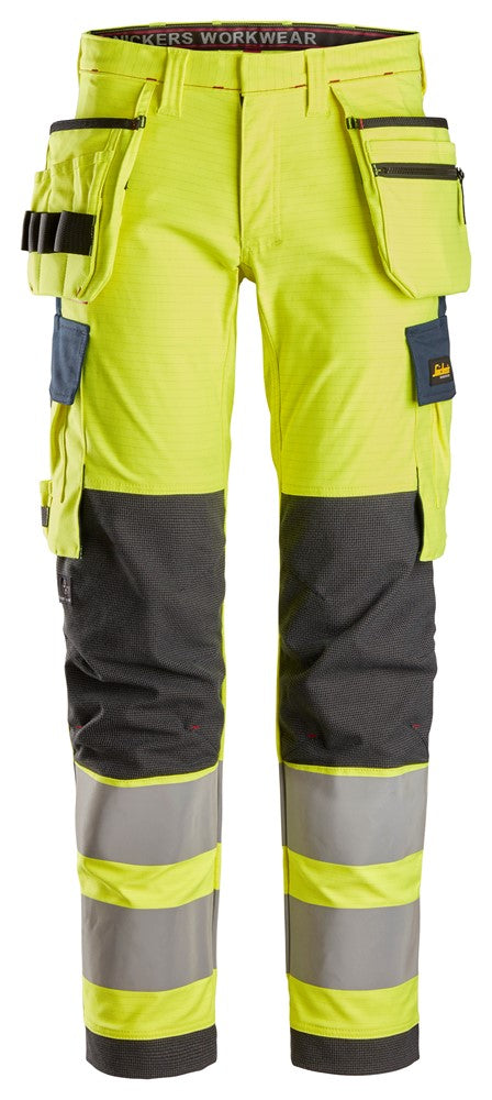 ProtecWork, Arbetsbyxa med stretch och hölsterfickor, varselklass 2