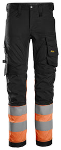 High-Vis, Varselbyxor med stretch, klass 1