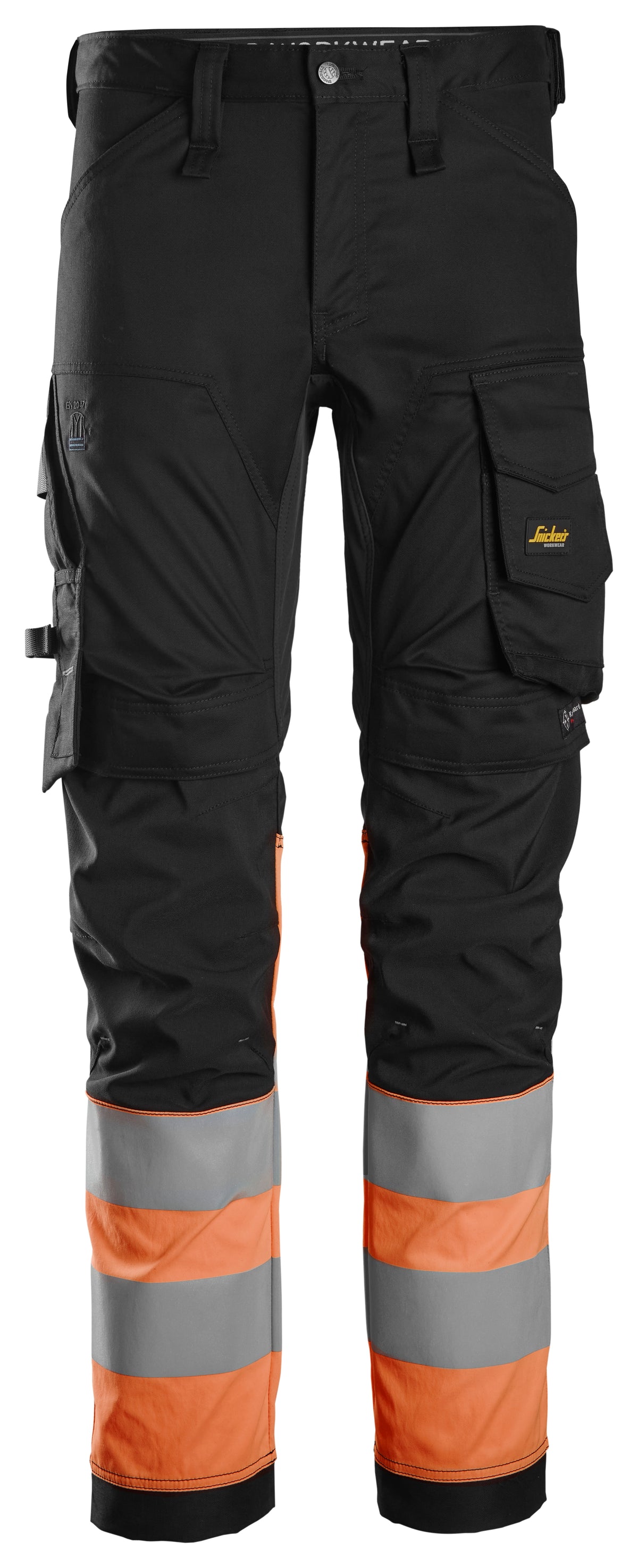 High-Vis, Varselbyxor med stretch, klass 1