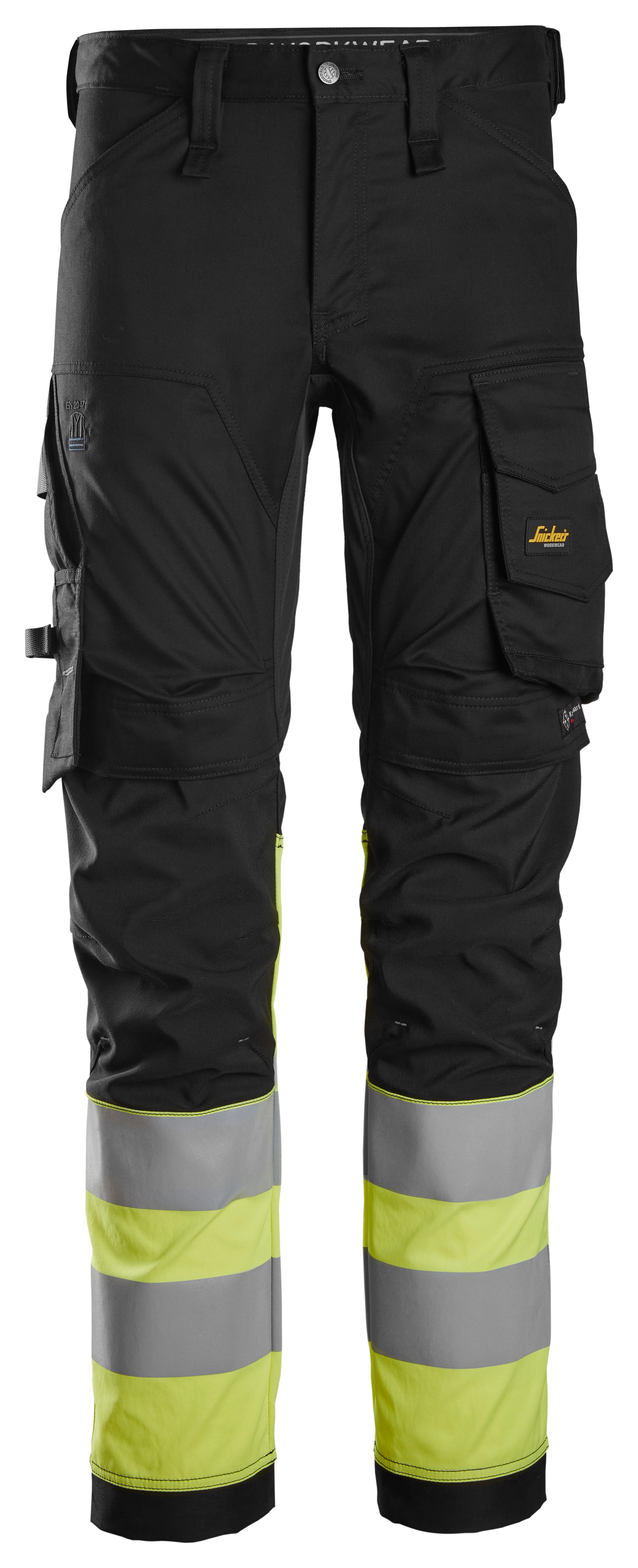 High-Vis, Varselbyxor med stretch, klass 1