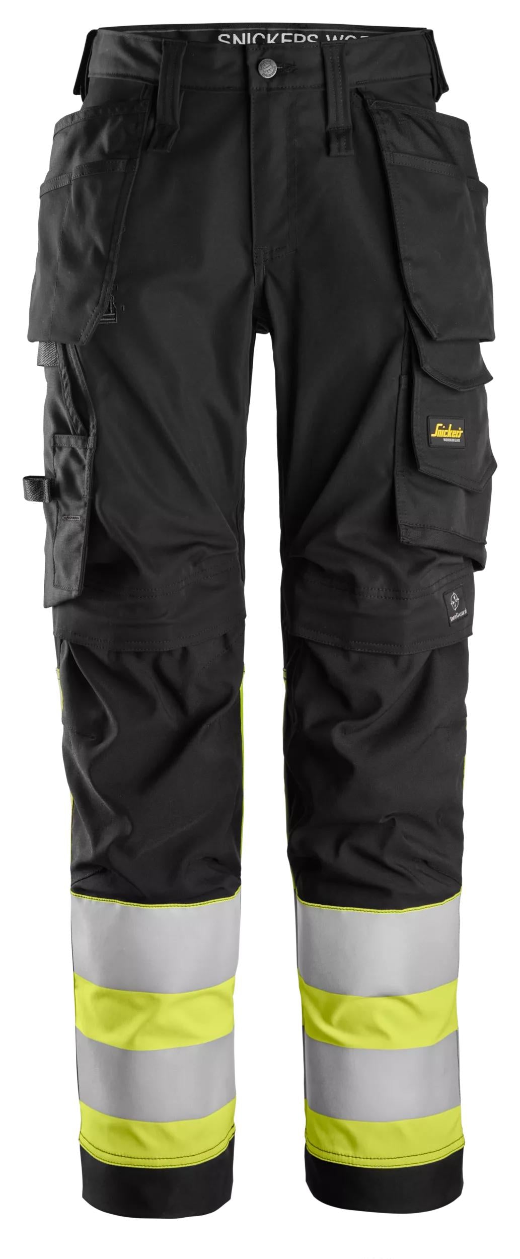 High-Vis, Varselbyxor med stretch och hölsterfickor dam, klass 1