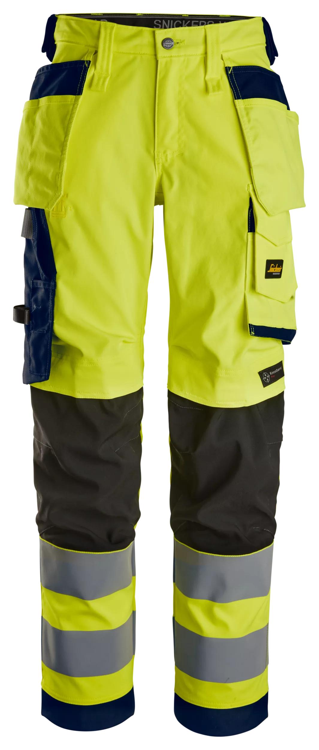 High-Vis, Varselbyxor med stretch och hölsterfickor dam, klass 2