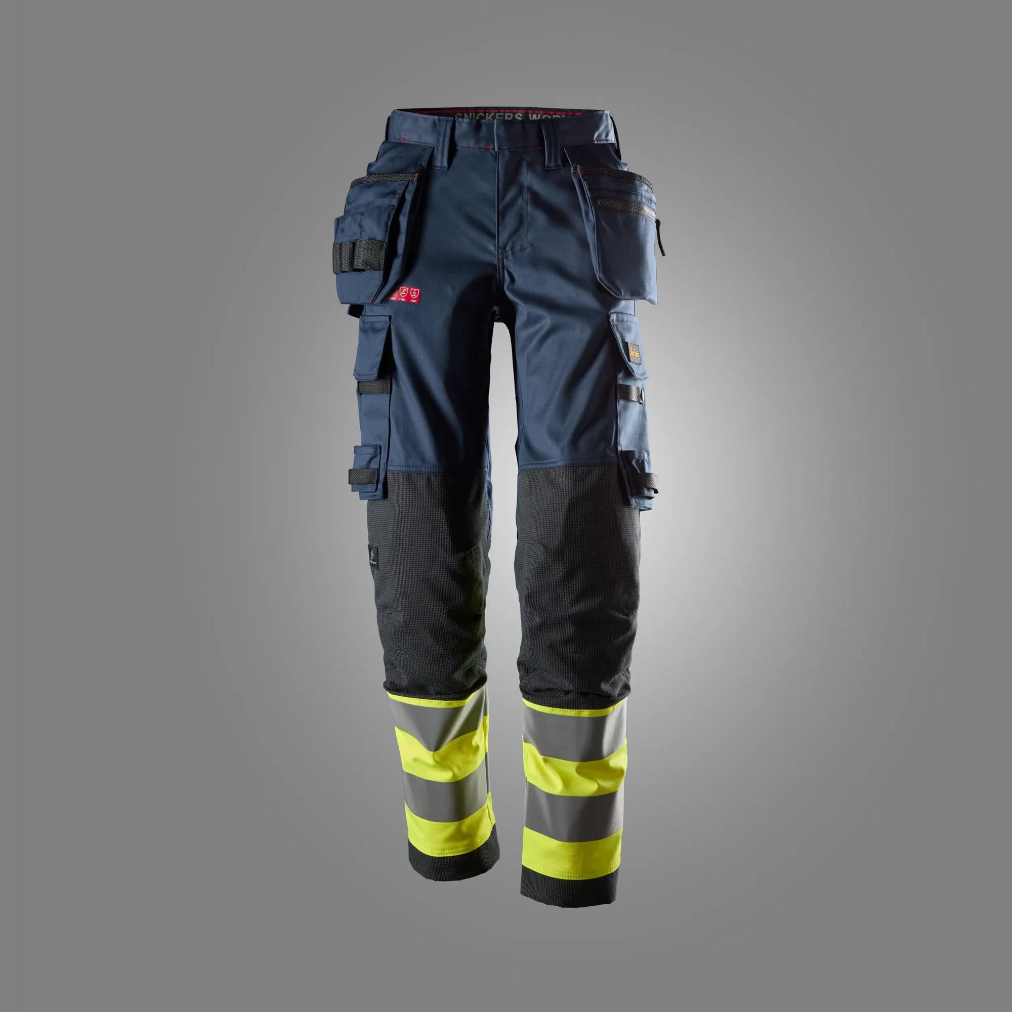 ProtecWork, Stretchbyxa i dammodell med hölsterfickor, varselklass 1
