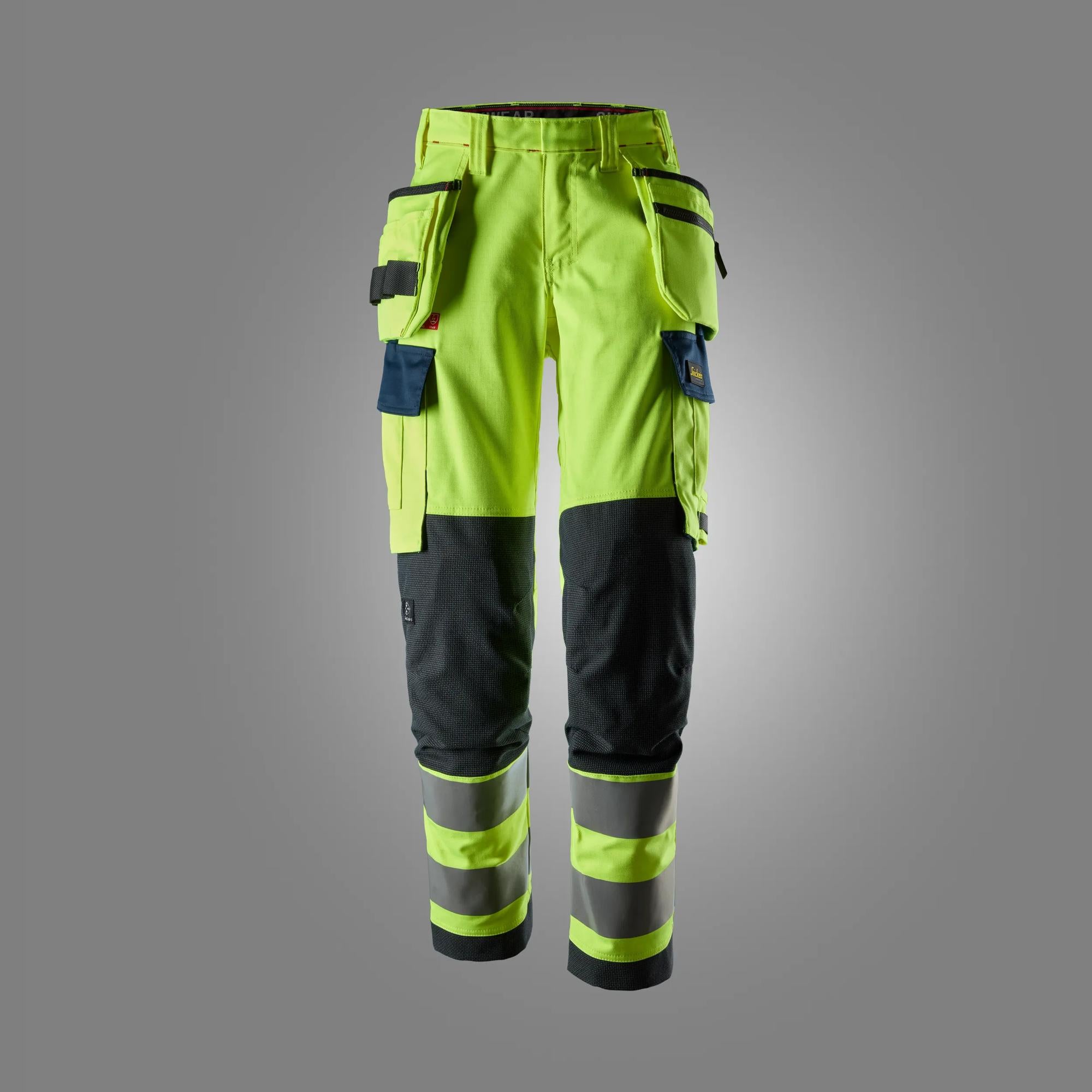 ProtecWork, Stretchbyxa i dammodell med hölsterfickor, varselklass 2
