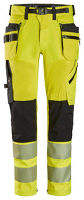 High-Vis, Varselbyxor med avtagbara hölsterfickor, klass 2