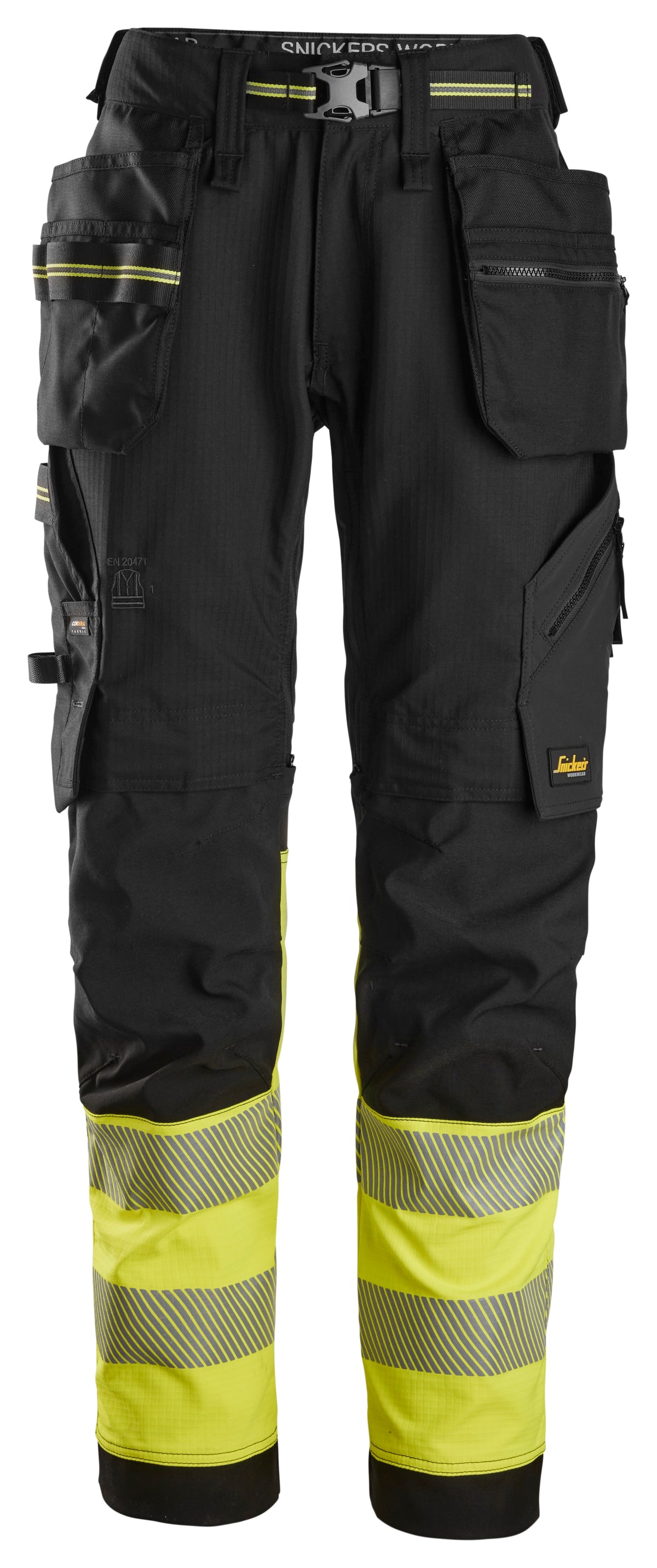 High-Vis, Varselbyxor med stretch och hölsterfickor, klass 1