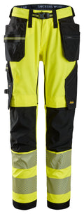 High-Vis, Varselbyxor med stretch och hölsterfickor, klass 2