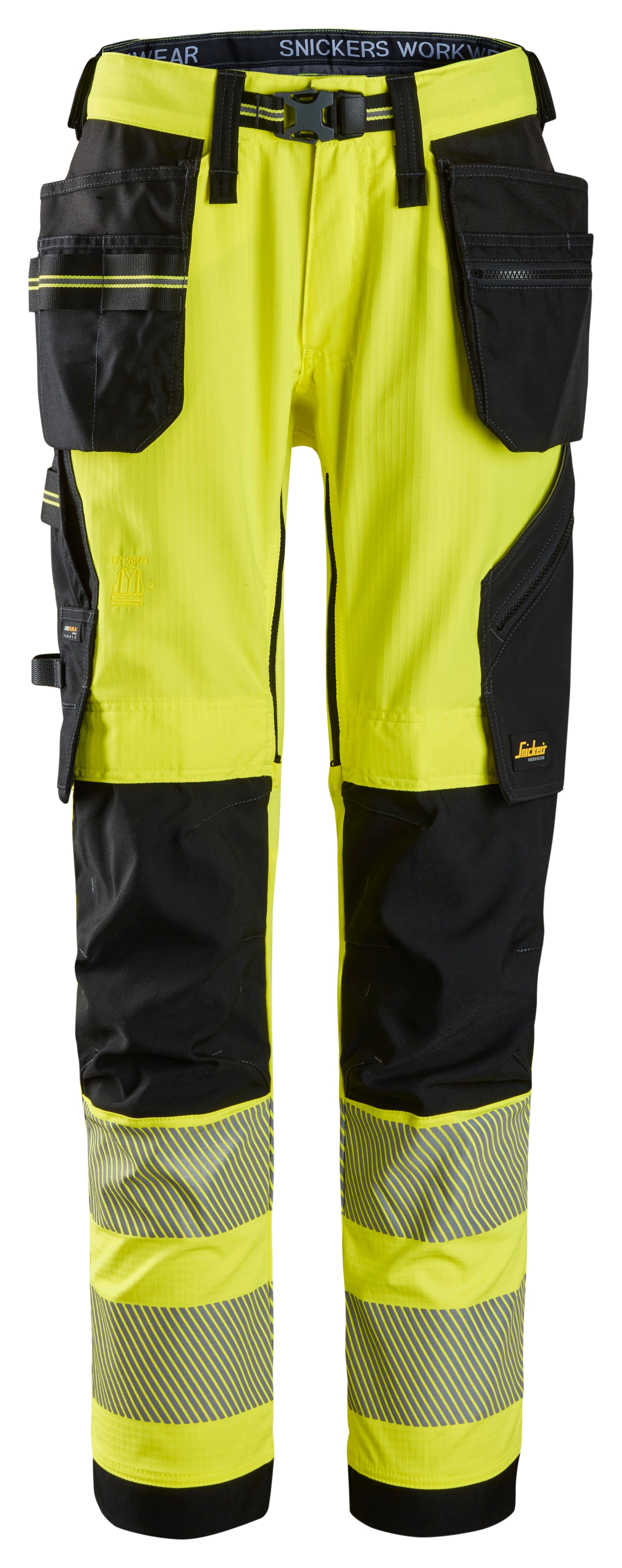High-Vis, Varselbyxor med stretch och hölsterfickor, klass 2