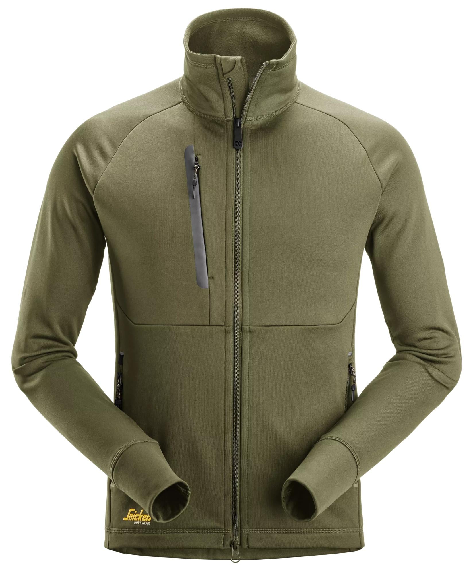 AllroundWork, Plain Polartec® Powerstretch jacka med hellång dragkedja