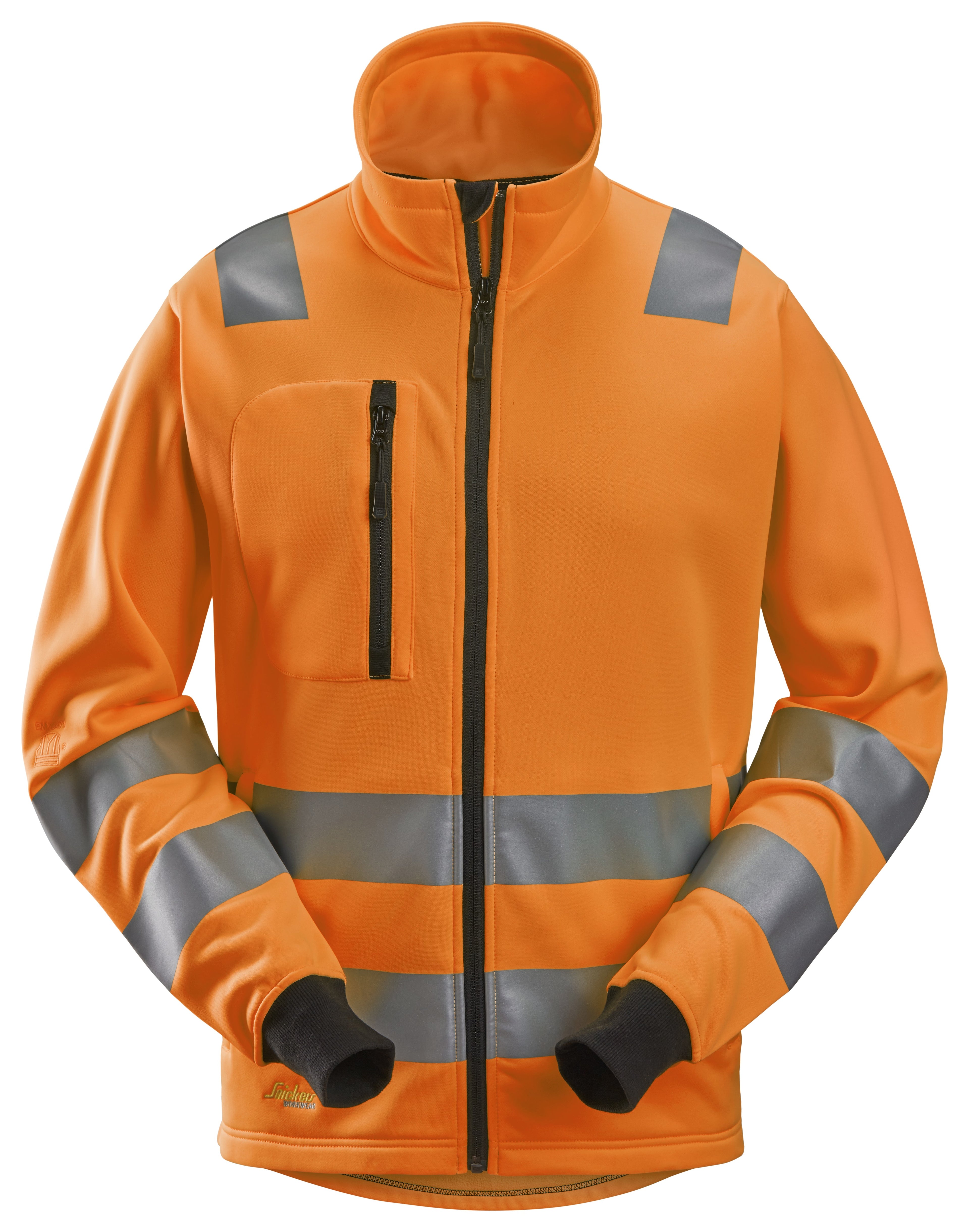 High-Vis, Varseljacka med hellång dragkedja, klass 2/3