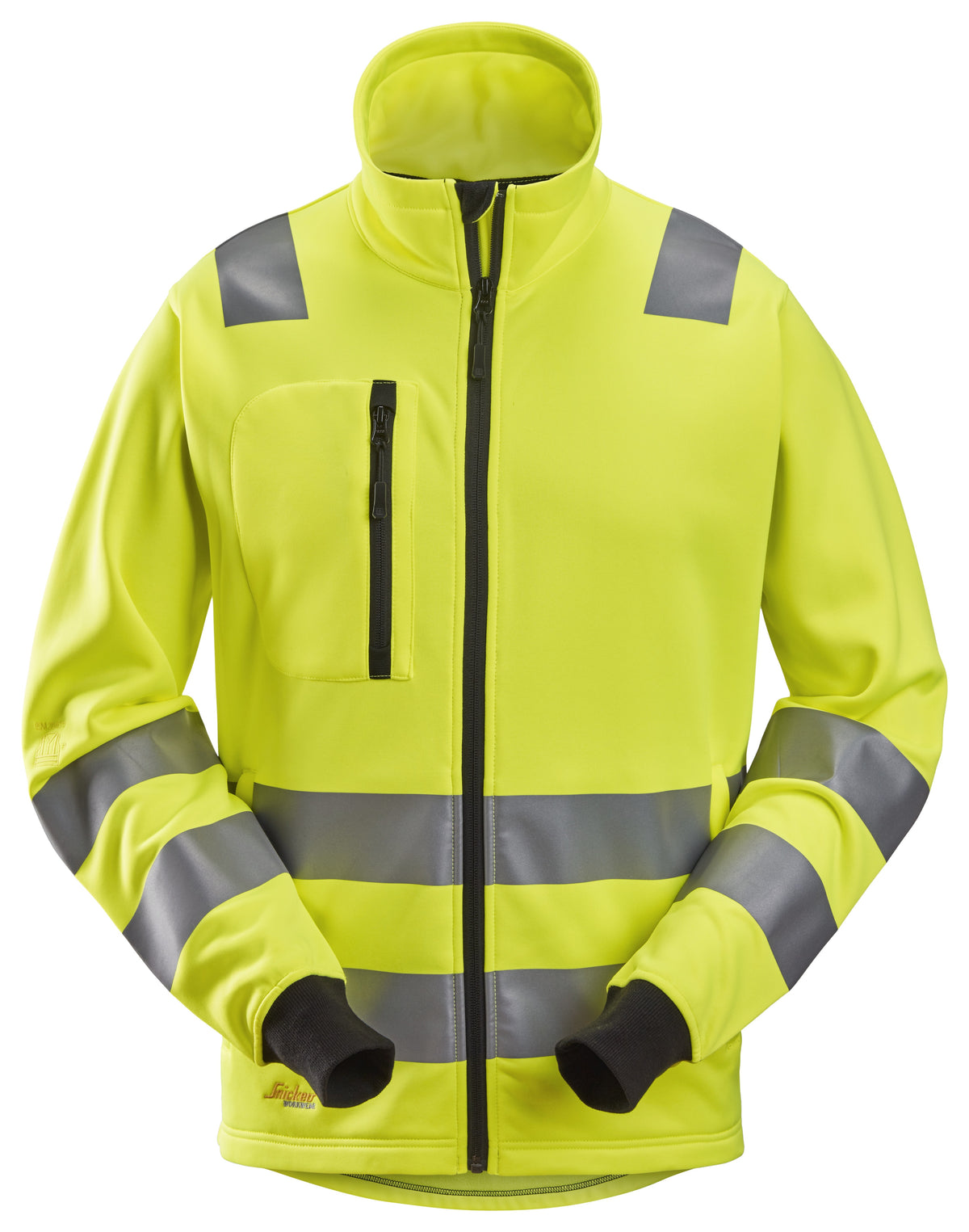 High-Vis, Varseljacka med hellång dragkedja, klass 2/3