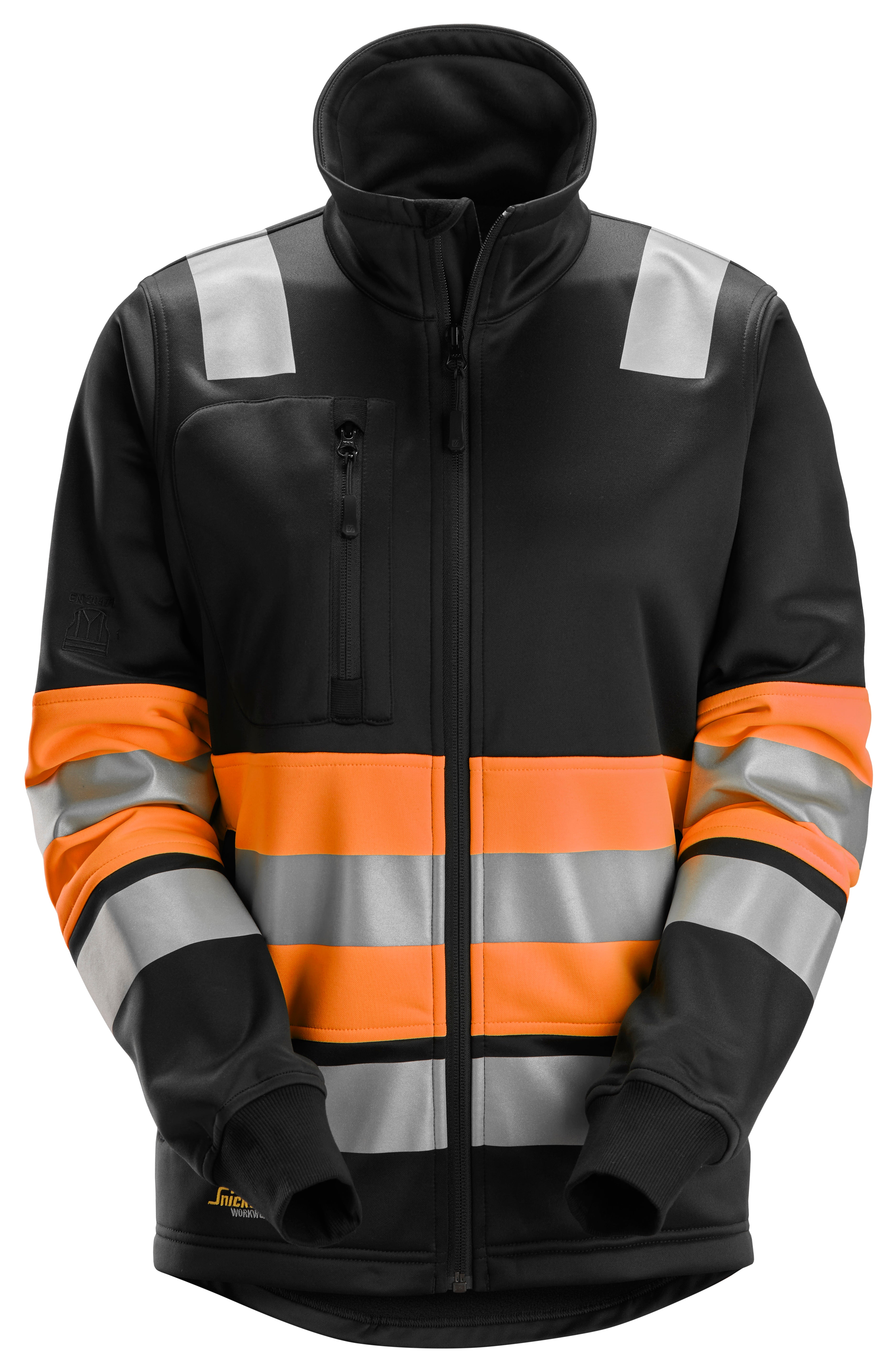 High-Vis, Varseljacka med hellång dragkedja dam, klass 1