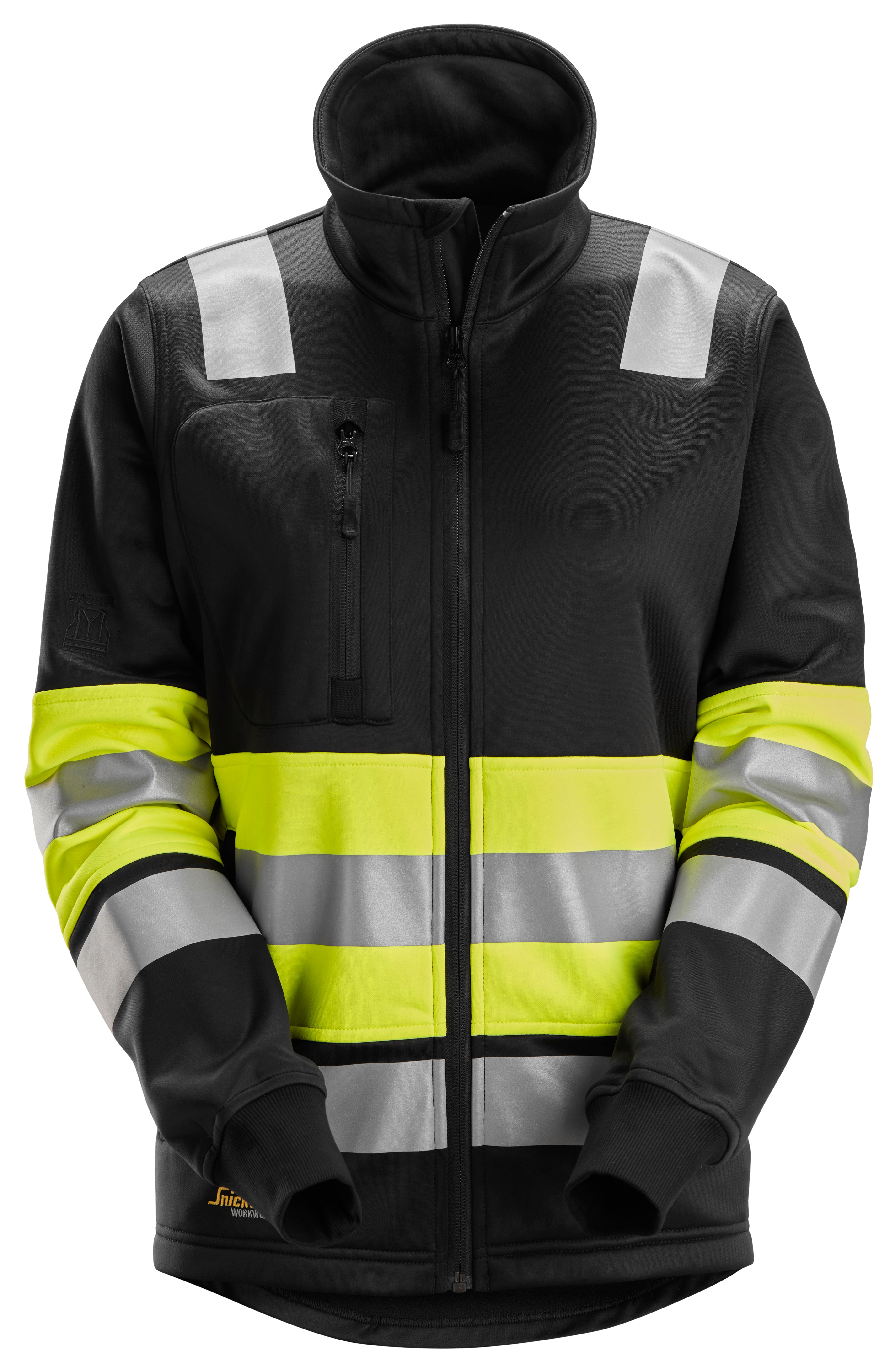 High-Vis, Varseljacka med hellång dragkedja dam, klass 1